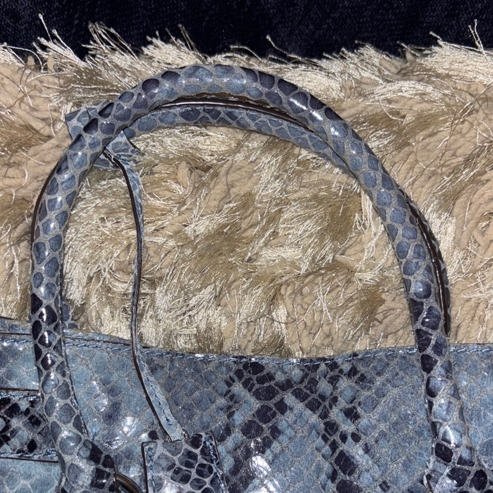 Michael Kors Hamilton Gray Python Print Tote - image 3